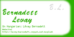 bernadett levay business card