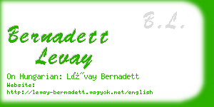 bernadett levay business card